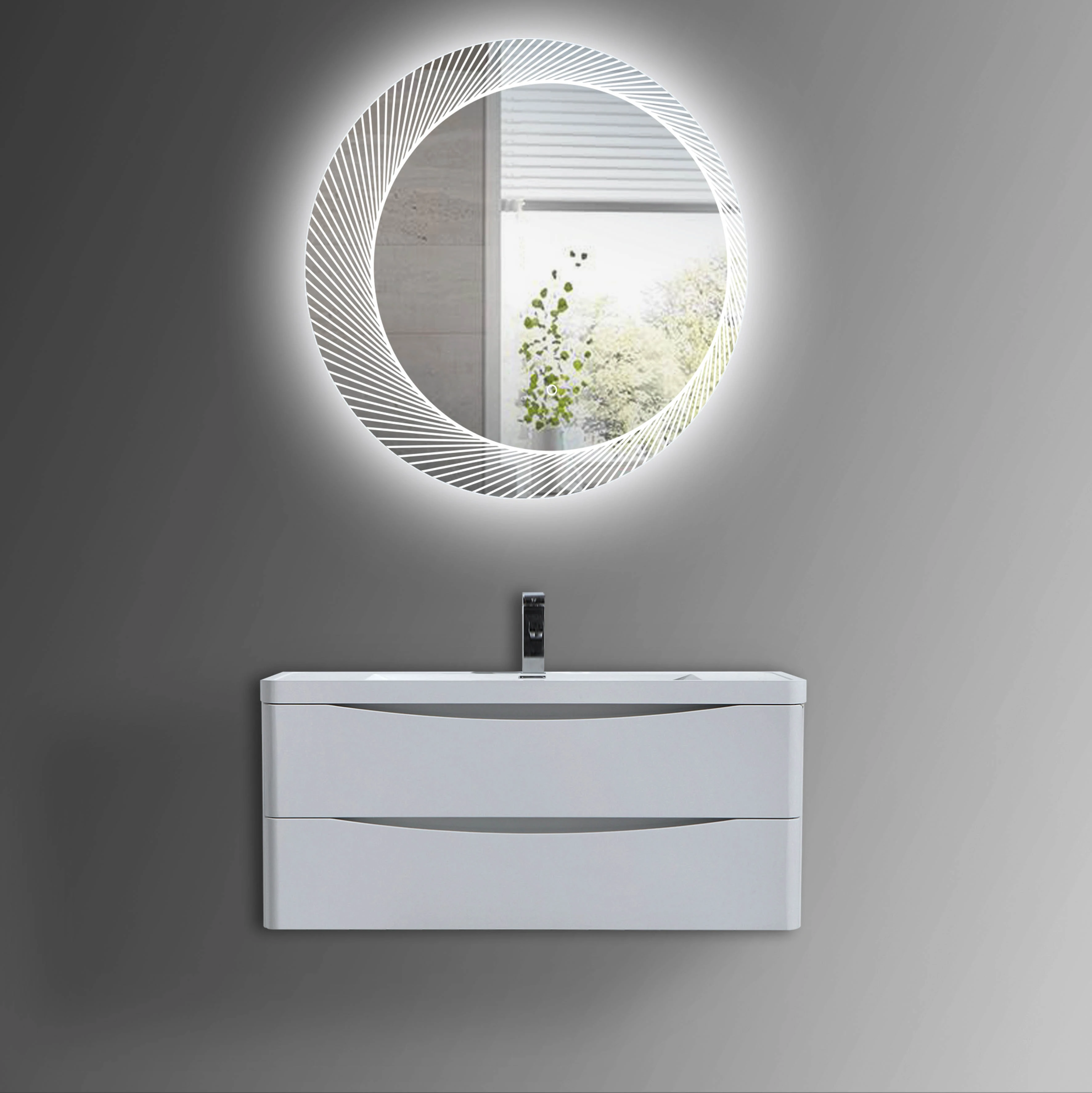 LAM039 مرآة الحمام مع أضواء حولها