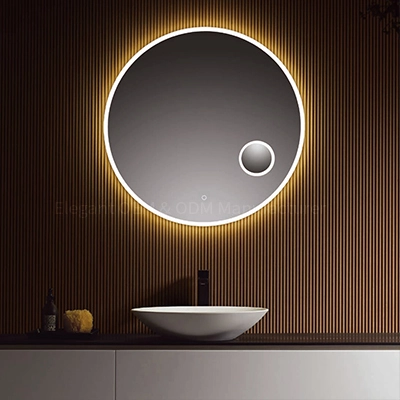 LAM030 مرآة حمام بإضاءة مع مكبر