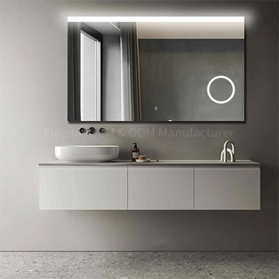 LAM023 مرآة حمام مستقيمة مع مرآة مكبرة