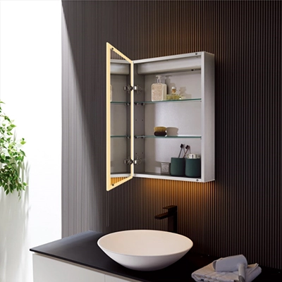 LAMC015 مرآة الحمام مع خزانة أضواء