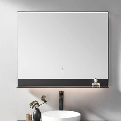مرآة حمام مستطيلة ليد من لام مع زوايا دائرية